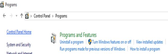 Programs and Features